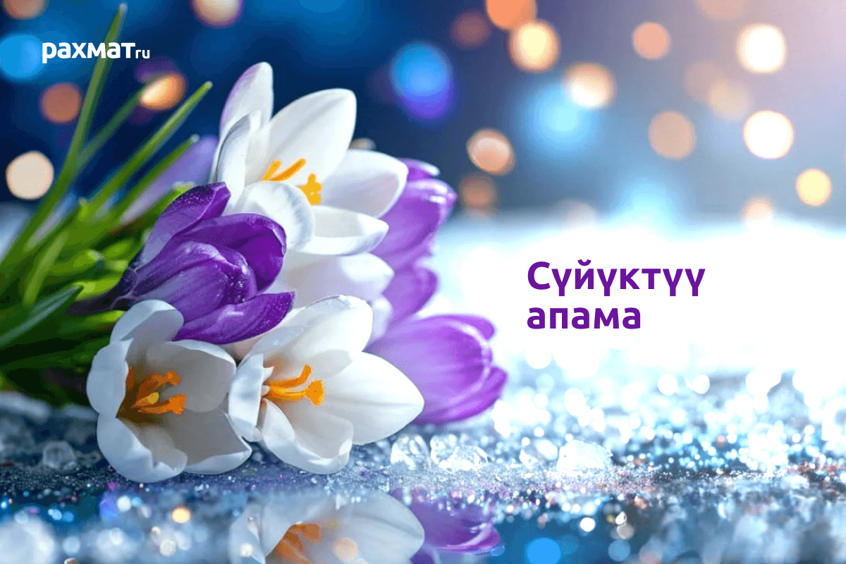 Открытки на 8 Марта на киргизском: тёплые поздравления для самых близких